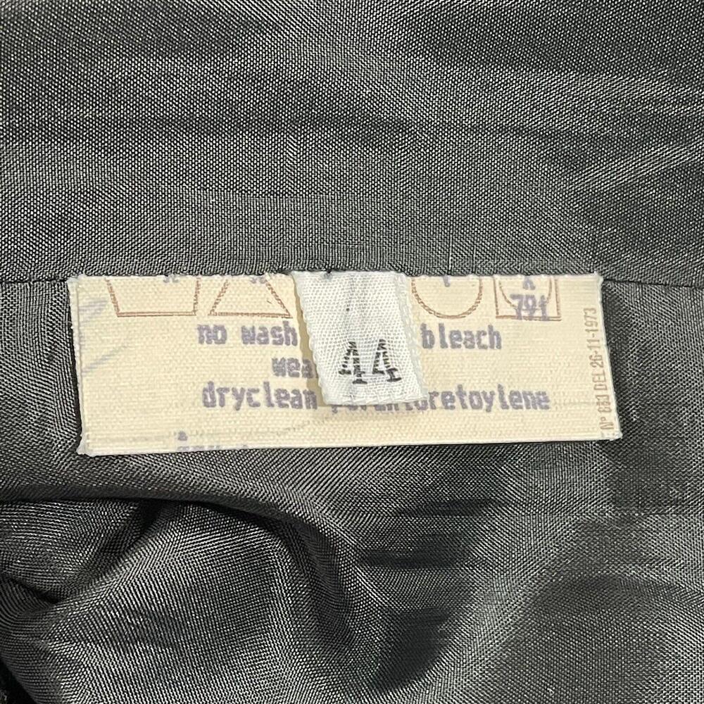 Paul Stuart Women’s Size 44 Italy Solid Black Virgin Wool Lined Vtg Pencil Skirt - Picture 5 of 10